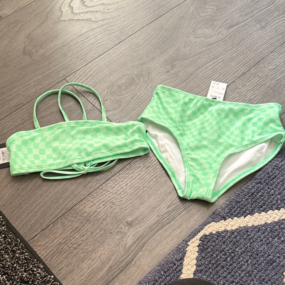 Art Class Mint Checkered Swimwear